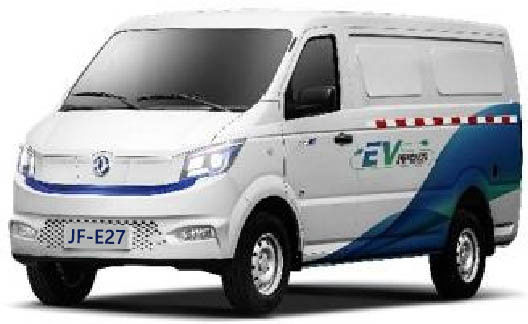 Veicolo logistico Dongfeng tipo scatola elettrica pura 6.8 (m) 3 carico 1380KG JF -E27